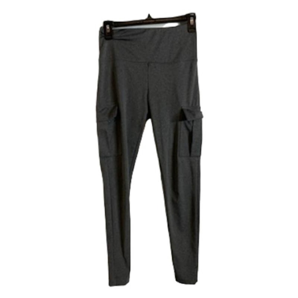Shosho Gray Cargo Active Capri Legging Size S